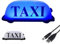 VILIERY Taxi-Zeichen für das Dach des Autos, wiederaufladbar, Taxi-Beleuchtung, wasserdicht, versiegelt, mit magnetischer Basis, blaues / rosa/ grün/ weiß (BLUE)