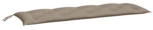 vidaXL Gartenbank Auflage, Bankauflage mit Hohlfasern, Sitzkissen mit Schnüren für Außen Innen, Bankkissen Sitzkissen Bankpolster, Taupe Oxford-Gewebe