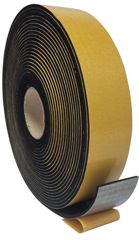 diconfa Dachfenster Dichtung schwarz kompatibel mit VELUX - WÄHLBAR Breite 44mm, 54mm - Länge 0,05m bis 10m - AUSWAHL: 44mm x 3000mm - Schaumdichtung selbstklebend Lüftungsklappe Holz Kunststoff