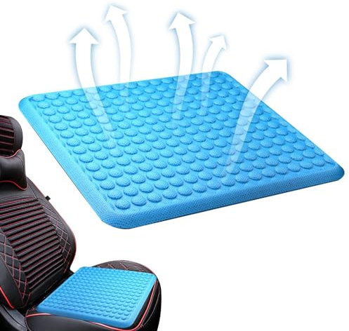 Cooling Gel Cushion - Ice Gel Car Seat Cushion,Thick Breathable Seat Mat for Offices, Home, Trucks, SUVs, RVs