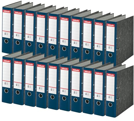 Esselte Standard-Ordner A4, 20er Pack, 75 mm, Breit, Blau, 36064