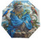 GAIREG Reise-Regenschirm mit Faultier-Motiv, winddicht, automatisches Öffnen und Schließen, Blau