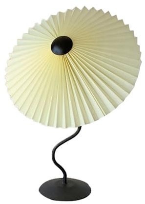 YDkjwjw Lampadaire Industriel Lampe sur Pied À Intensité Variable 3 Couleurs avec Abat-Jour en Tissu Plissé Et Base en Métal, Grande Lampe De Table De Lecture Vintage pour La Décoration De Bureau