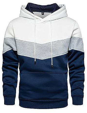 DUHGBNE Sweatshirts FüR Herren 2023 Und Winter Straße Casual Sport Pullover Lose Seite Naht Farbe Passenden Jugend Mit Kapuze Pullover