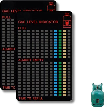 Pack de 2 indicateurs de niveau magnétiques, indicateurs de niveau de bouteille de gaz, indicateurs de niveau de gaz pour bouteilles de gaz propane, réutilisation facile sur bouteilles de gaz en alumi