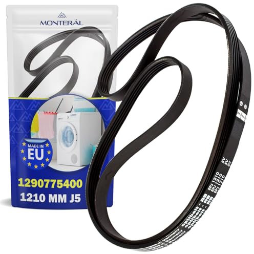 Keilriemen Waschmaschine 1210 mm PJ5 mit dem Originalcode 1290775400 für Zanussi für Electrolux 80001704 für Candy - MADE IN EU - Garantie 10 Jahre - MONTERAL