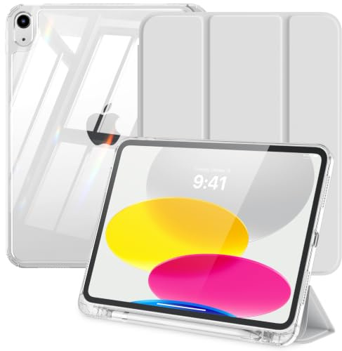 MoKo Funda para iPad A16, iPad 11/10 Generación 11/10.9 Pulgadas, Plata