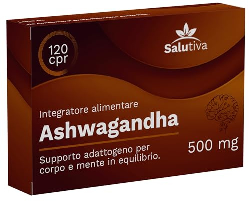 Ashwagandha Pura 500 mg da Radice – 120 Compresse, Estratto 5% Withanolidi