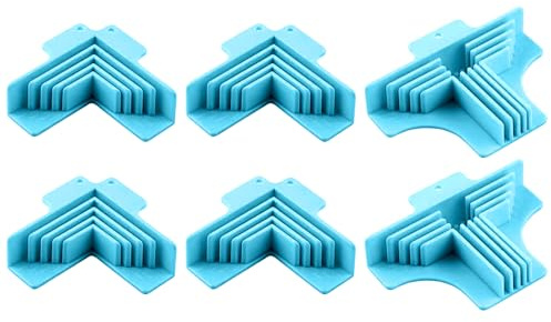 Generisch 6 Stück Kantenschablonen - 90° Eckführungen, 6,2cm Buchbindewerkzeug | Eck-Form-Clips für Buchbindeboxen, Karton, Pappe & 3D-Modelle | Fixier-Clips, Stabil & Präzise