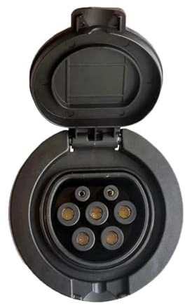 Quzenn 1 Piece EV Charging Socket Outlet Type 2 Socket Connector 4 Point Fixed European Standard IEC 62196-2 32A 3 Phase AC