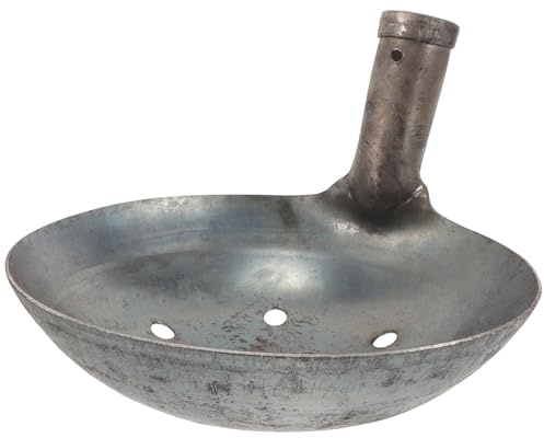 KICHOUSE Pala de Cribado de Hierro Reutilizable Diseño Perforado | Recogedor Arenero Gatos, Pala para Limpiar Alcantarillas, para Limpiar Lodo y Desagües