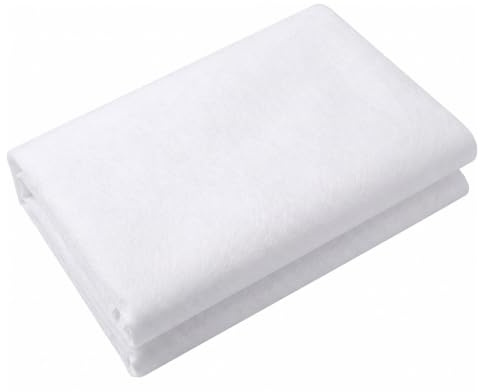 6 m x 1,6 m Vliesstoff Meterware, Weiß Nähvlies Futterstoff Leichtes Staubschutzstoff Wasserdichter Stoff Polypropylen Polsterwatte Stoffe für Kleidung Sofas Stühle Kisseneinsätze