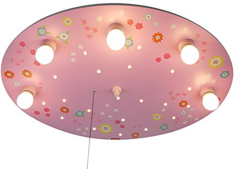 Kinder Deckenleuchte BUNGEE BUNNY mit Zugschalter für Schlummerlicht, 71x53cm