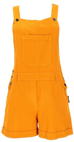 GURU SHOP Goa Shorts, Kurze Latzhose, Boho Overall aus Baumwolle, Petrol | 100% Baumwolle, normale Passform, praktische Taschen, verstellbare Träger mit Kokosknöpfen, angenehm zu tragen.