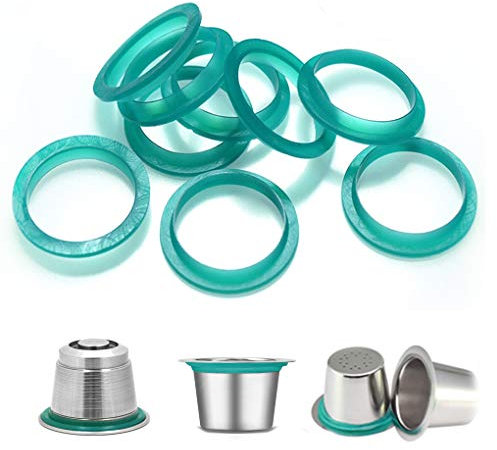 Rolin Roly 20 Piezas Café Repuesto Anillo De Sello De Caucho 20mm Silicone Seal Filter Replacement Ring Compatible con Nespresso Inoxidable Recargable Café Cápsulas (20pcs)