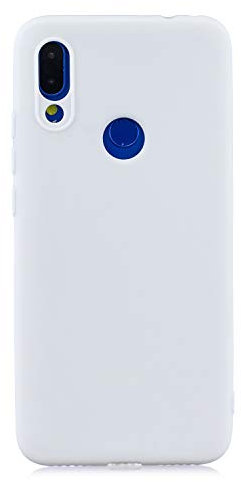 cuzz - Carcasa para Xiaomi Redmi Note 7+(1 Pieza Protectora de Pantalla de Cristal Templado) Color sólido Premium Flexible Flexible de Silicona TPU Funda Delgada Ultra Ligera, Antideslizante