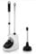 Neiko 60168A 4-Piece Toilet Plunger Set, Bonus Mini Sink & Drain Plunger, Toilet Bowl Brush & Caddy, All-Angle Design, Aluminum Handle, Black