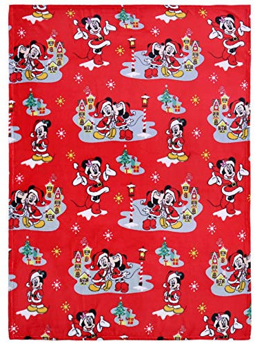 sarcia.eu Red, Fleece Snug Rug Throw Blanket MICKEY & MINNIE MOUSE DISNEY