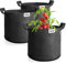 com-four® 3X Saco para Plantas 60 L - Tarrinas con Asas - Bolsa para Plantas - Macetero para Tomates -Saco fitosanitario (60 L - 3 Piezas)