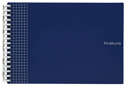 Lihit Lab N1675-11 Hirakuno Twist Notizbuch, A5E, E-Type, 17 Löcher, Navy