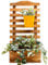 Blumenregal aus Holz Blumentreppe Pflanzentreppe Pflanzenregal Blumenständer Gartenregal Leiterregal für Bücher Innen Balkon Wohzimmer Outdoor Garten Dekor - 30x16x60cm