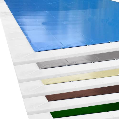 PisciHogar Cobertor de Invierno para Piscinas de 5 a 6 m de Ancho I Largo y Ancho Personalizable I Garantía: 3 años I 680 gr/m2 I 5 Colores a Elegir - 100% OPACOS I Rectangular l Anclajes incluidos