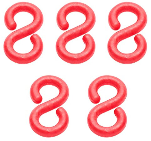 Verbindungsglied Kettenglied S-Form Kunststoffkette Absperrkette rot/gelb 4/6mm (6 mm, Rot)