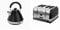 Morphy Richards 100131 Venture Pyramid Kettle Black & 240131 Venture 4 Slice Toaster Black