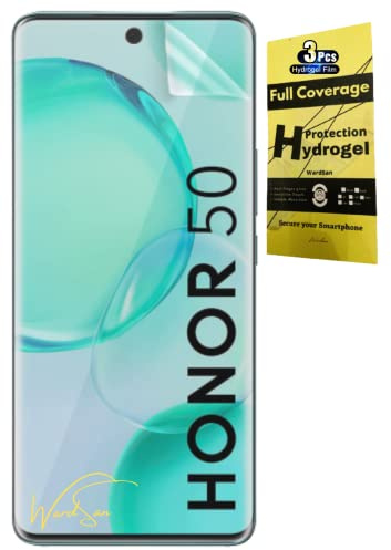 WardSan [Pack 3 Pièces Film de Protection intégrale écran Hydrogel 3D pour HUAWEI HONOR 50 /NOVA 9| Transparente Anti-choc | Compatible avec coques,housse, étui | Protecteur vitre