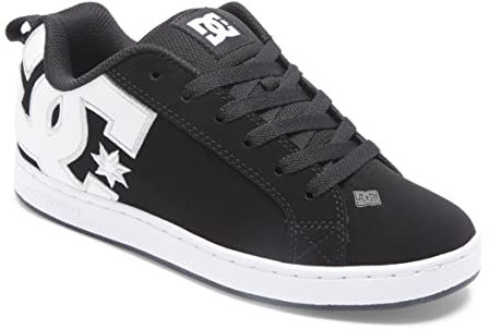 DC Shoes Court Graffik Damen Sneaker, Black White Stencil, 36 EU