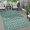 Paco Home Outdoor Teppich wetterfest & langlebig Moderne Boho-Designs mit 3D-Effekt Skandi-Look UV-beständig & robust für Balkon, Garten, Wohnzimmer & Küche, Grösse:140x200 cm, Farbe:Türkis 3