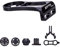 PZAMA Bicycle Stem Computer Mount Camera For Garmin Bryton GPS GoPro Sports Cam Flashlight Holder Heart Rate Road Bike MTB (MBJ3-Black)