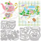 GLOBLELAND Afternoon Tea Cutting Dies Metal Teapot Teacup Bird Die Cuts Embossing Stencils Template for Paper Card Making Decoration DIY Scrapbooking Album Craft Decor