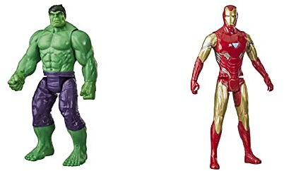 Avengers Marvel Titan Hero Series Blast Gear Deluxe Hulk Action Figure, 30-cm Toy, Inspired byMarvel Comics& Marvel Titan Hero Series Collectible 30CM Iron Man Action Figure