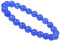ELEDORO echtes Edelstein Perlen Armband - Natürliche Chakra Power Steine, Stretch Design, 8mm (Achat Royalblau)