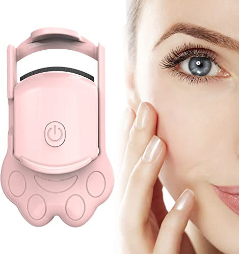 Beheizter Wimpernzange, Beheizbare Wimpernformer, Elektrische Wimpernbürste, für Langanhaltende Natürliche Curling, Wiederaufladbarer USB-Wimpernzange mit 2 Temperaturmodi