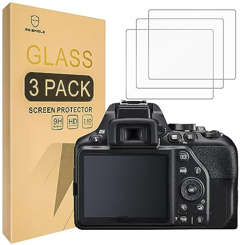 Mr.Shield Screen Protector For Nikon D3500 D3400 D3100 D3200 D3300 DSLR Camera [Tempered Glass] [9H Hardness] [3-Pack] Screen Protector