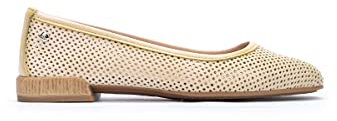 Pikolinos Almeria W9W Leather Ballerina, cream, 8.5 UK