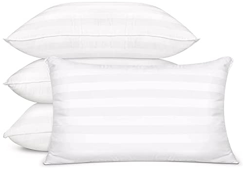 MH Home Luxury Hotel Quality Pillows 4 Pack, Bounce To Back Extra Soft Filling Bed Pillows For Side, Stomach And Back Sleeper, Body Pillows