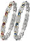 2er-Pack Magnetfeldtherapie-Arthritis-Armbänder für Frauen, Lymphdrainage-Magnettherapie-Armbänder, 10 Stück 3500 Gauss Edelstahl-Armbänder mit simulierten Edelsteinen