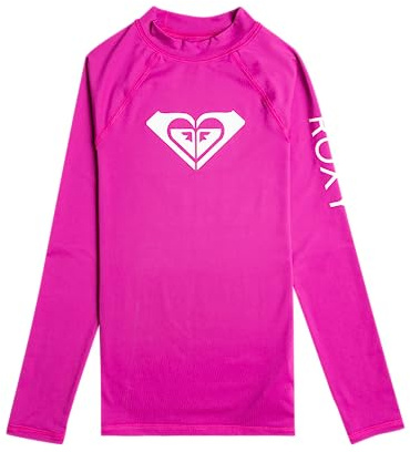 Roxy Girls' Whole Hearted Long Sleeve Rashguard Surf Shirt, Vivid Viola 233
