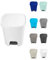 JARDIN202 - Cubo basura plástico Apertura con pedal 25 Litros | Cubo reciclar Mate 35x30x42 cm | 25 Litros (Blanco)