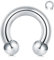 FECTAS PA Ring Prince Albert Piercing Rundstahl mit Innengewinde Hufeisen 8G 12mm Chirurgenstahl Körperschmuck für Männer Frauen