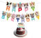 Huakaile Cat Birthday Decorations: 2Pc Kit, Kitty Banner & Cake Topper, Cat Themed Party Supplies