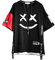 Hello MrLin Herren Techwear Japanisches Harajuku Streetwear Hip Hop Kurzarm T-Shirt