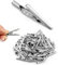 50Pcs Alligator Clips Silver, Spring Clamps, Metal Croc Clips for Laboratory and Electrical Test Work