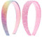 COMNICO 2 Stück Glitzer Stirnbänder für Mädchen Niedliche Glitzernde Breite Dicke Stirnbänder Bling Rutschfestes Haarband Regenbogen-Pailletten Haarschmuck für Kinder Frauen
