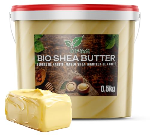 Sheabutter unraffiniert BIO Eimer Premium - handgeknetet vegan TOP (500g)