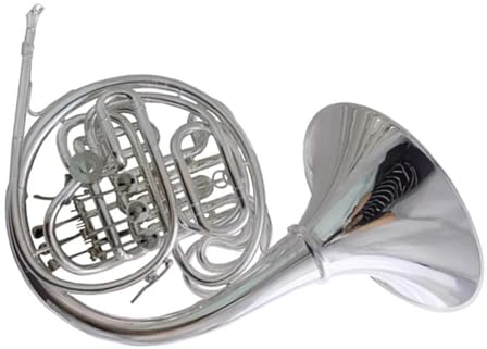 Waldhorn-Set F/Bb Doppeltes Waldhorn Musikinstrumente Unterteilt Versilbert Mit Etui Mundstück Einfach Zu Installieren