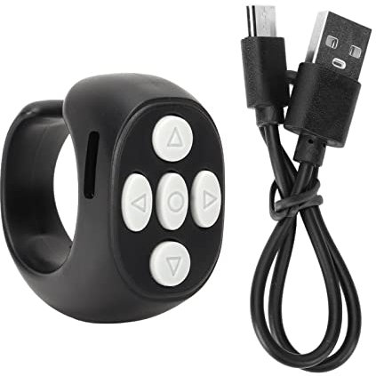 Leopacat Bluetooth Fernbedienungs Seitenwender, Fernbedienung Kabelloser Scrolling Page Turnerc, Ring Design Fingertip Clicker Shutter Remote Selfie Button Fingerspitzen Seitenwender